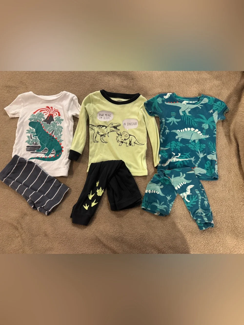 Boys Dinosaur Outfit Bundle | 3 Complete Outfits | Carter’s | Size 18M